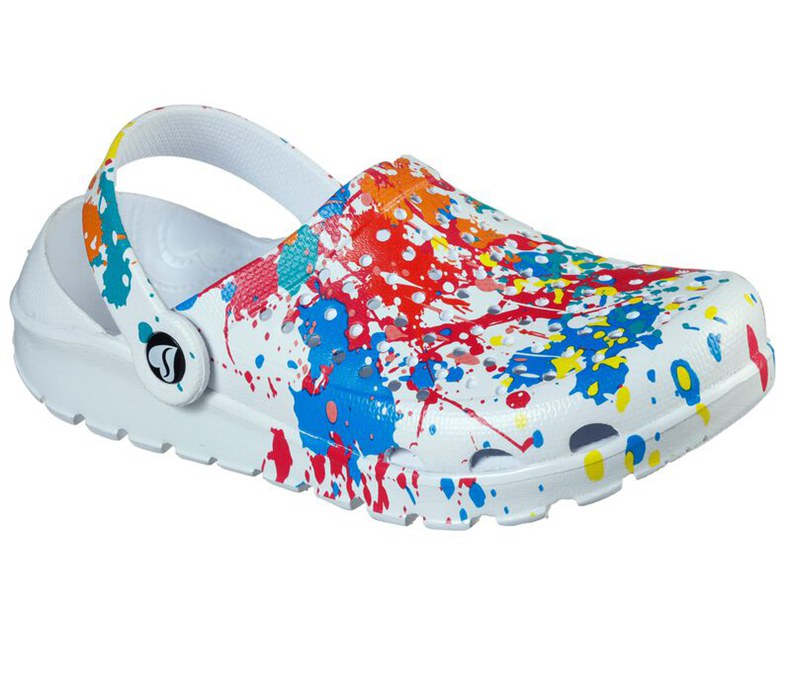 Skechers Cali Gear: Footsteps - Splash - Womens Sandals White [AU-EI7806]